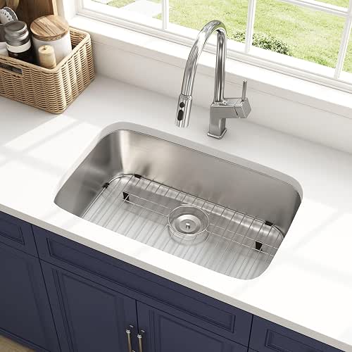 30 Inch Undermount Curved Spacious Single Bowl Kitchen Sink |
