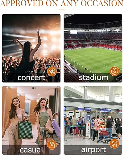 Miniatura 7 de HULISEN Monederos transparentes para mujer, bolso cruzado transparente aprobado para estadios, pequeño bolso transparente para traje de concierto