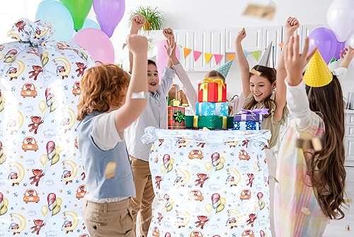 Miniatura 6 de ysmile Bolsa de regalo de plástico extra grande para baby shower, bolsa de regalo Jumbo de 60 pulgadas de gran tamaño para niños, bolsa de regalo