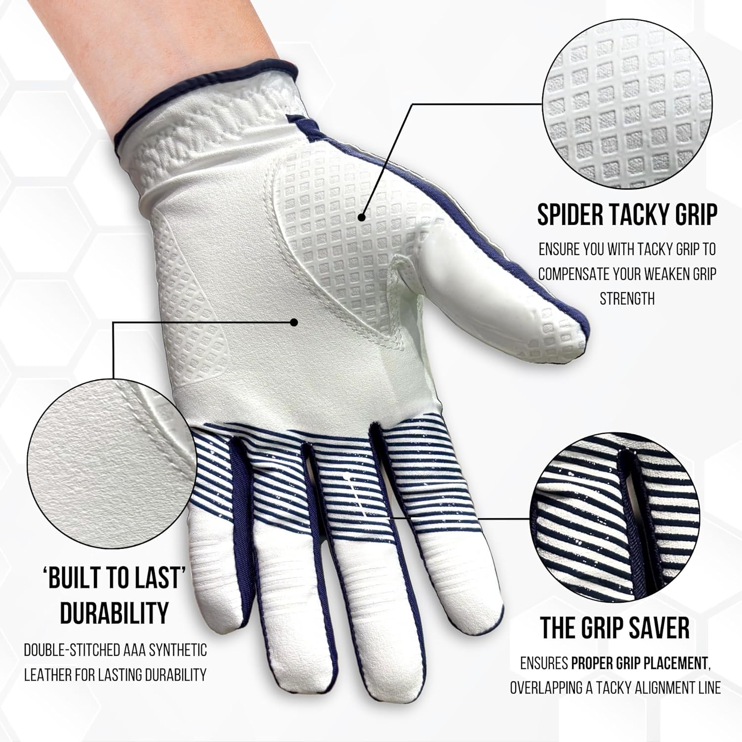 Copper Advanced Tech 2.0 Golf Gloves Women Right Handed Golfer Or Left Handed Golfer | Joint Support Copper Compression Womens Golf Glove | Tear Resistant Durability and Tacky Grip for Max Control