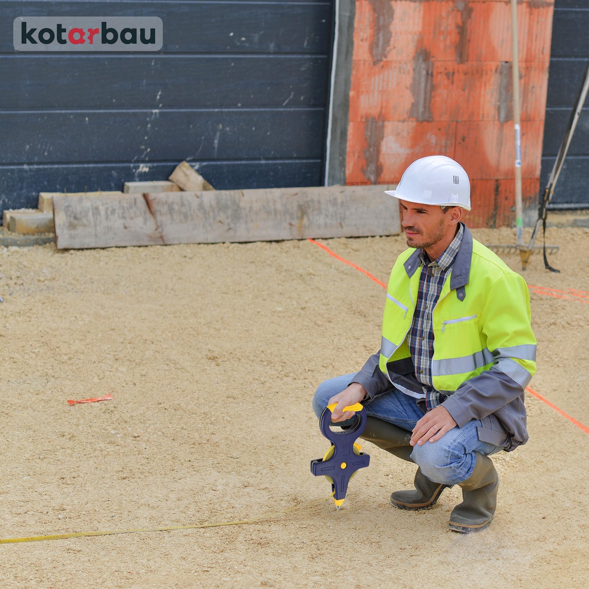 KOTARBAU® Metro a nastro in acciaio, 50 m, colore: blu