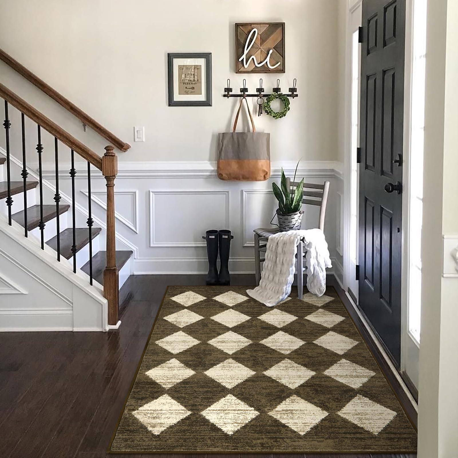 Lahome Machine Washable 3x5 Area Rug, Soft Rugs for Entryway Non Slip ...