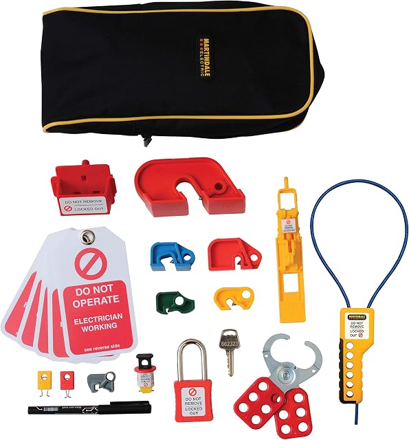 Martindale LOKKITPRO Ultimate Lock Out Kit, Red/Green/Blue/Yellow/Black