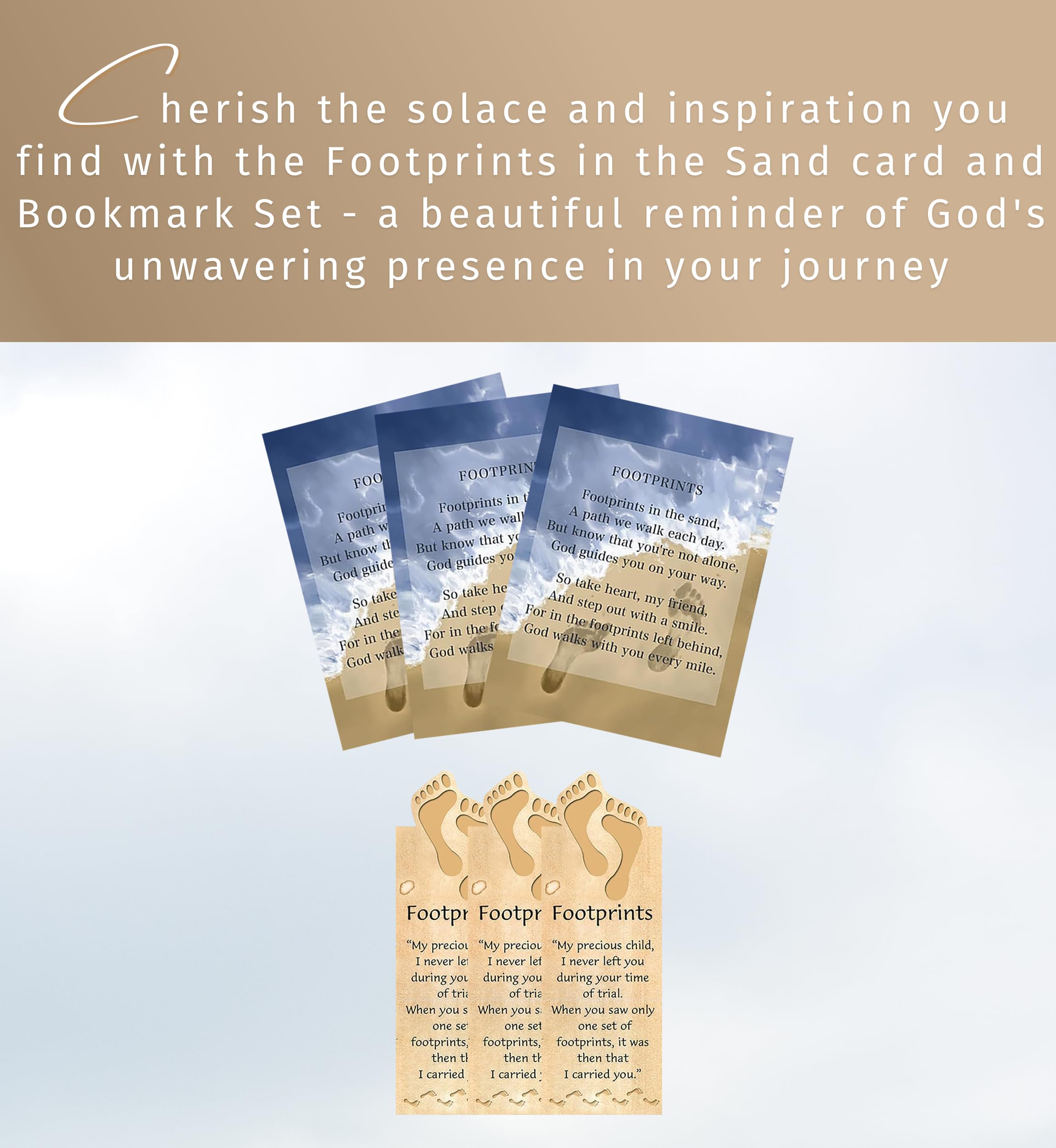 Footprints in the Sand Watch w/ Bookmark Footprints Bookmark (Foot of Shells in Sand design) - 10  main image 2