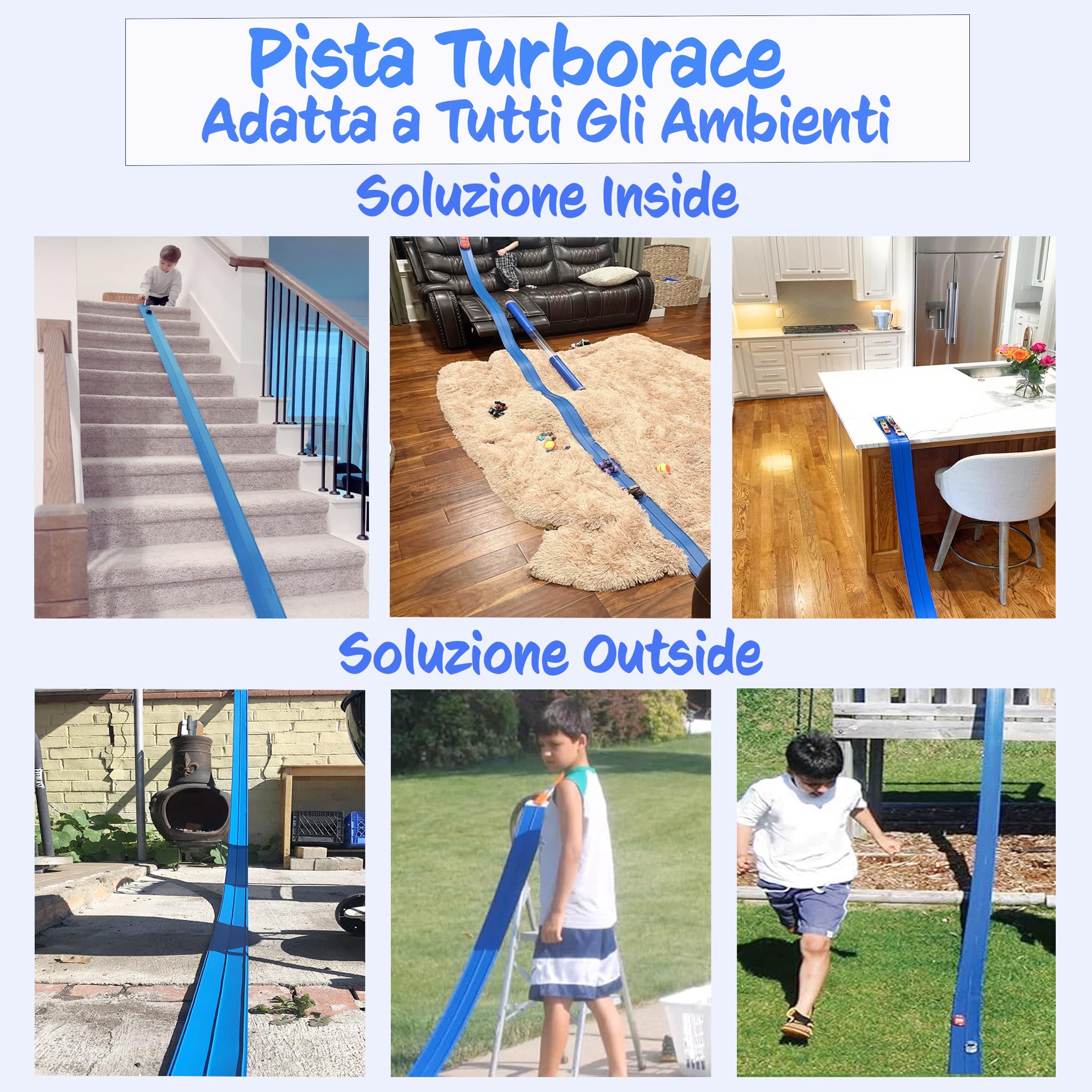 ZORKAM - Turborace Pista Macchinine -Gioco bambini -Pista di velocità 4m turborace - gioco di avventura idea regalo bambino 3 4 5 6 7 anni per compleanno