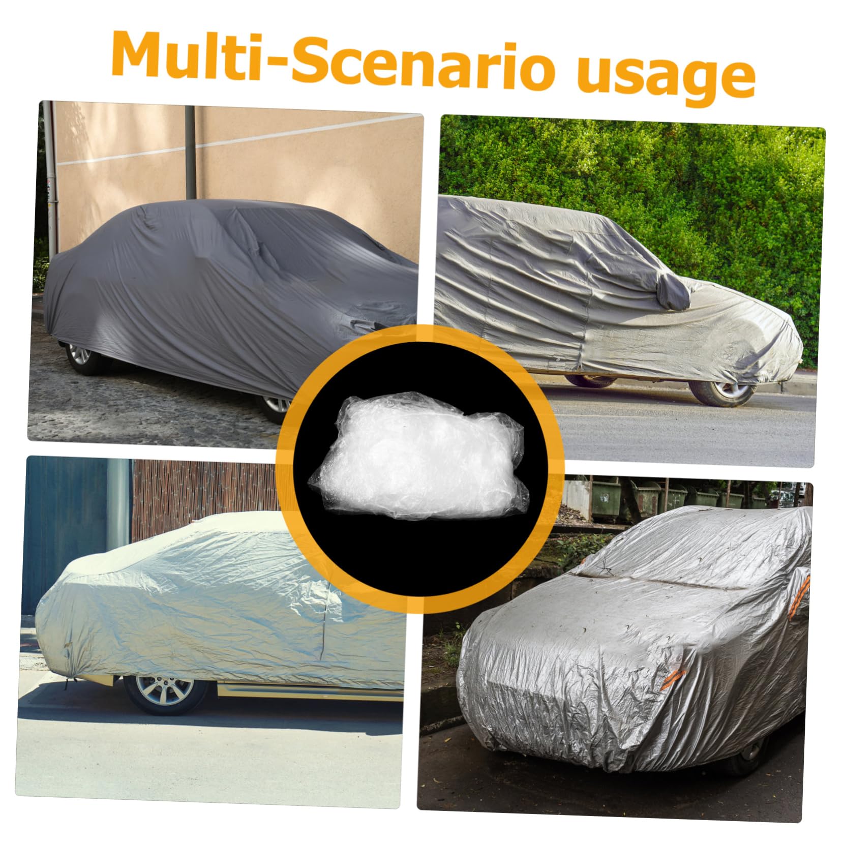 SOLUSTRE Protective Car Cover Disposable Rainproof Fit for Cars Suvs Pe Film Material — view 9