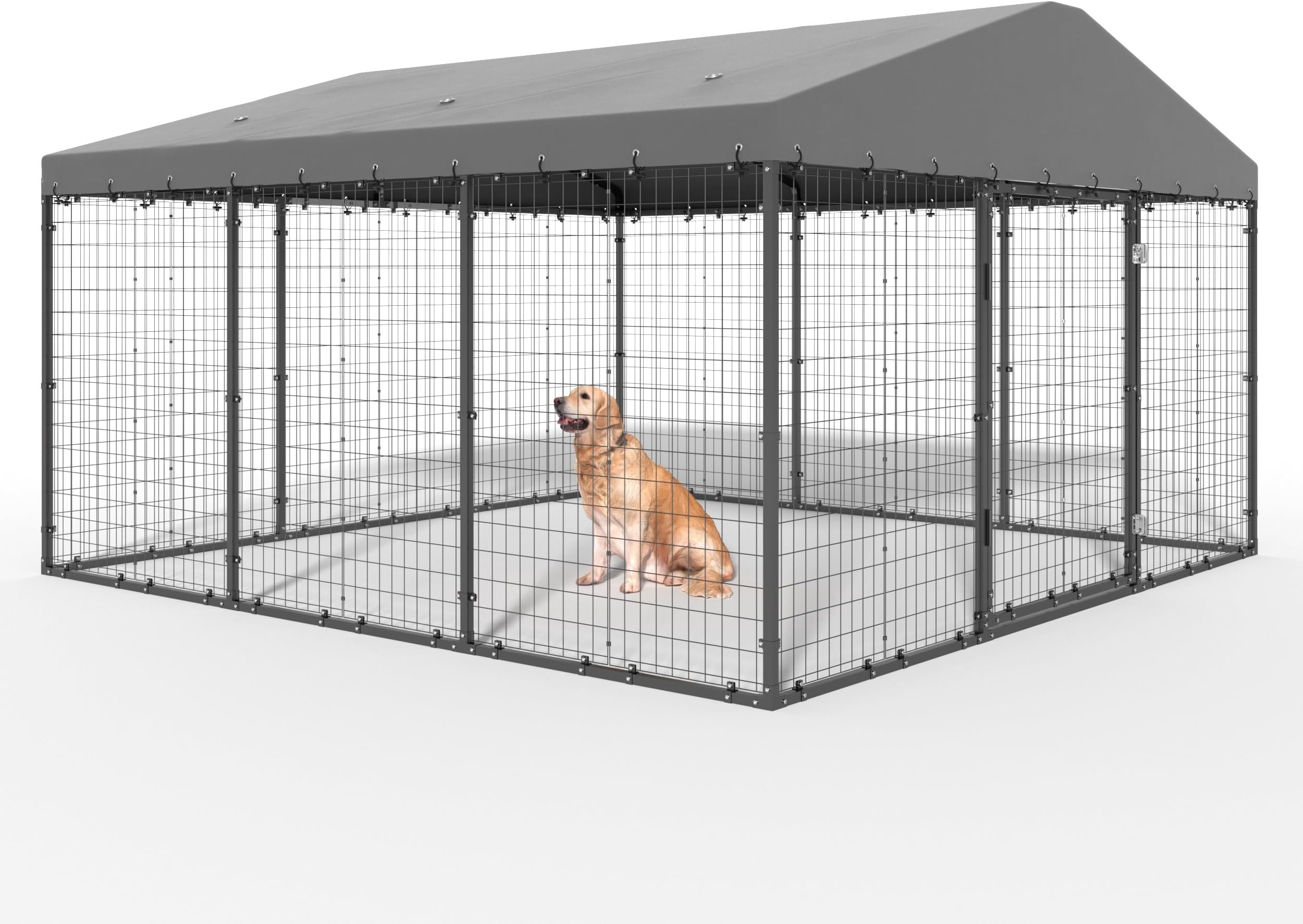 Kullavik Large Outdoor Dog Kennel,Heavy Duty Dog Cage with