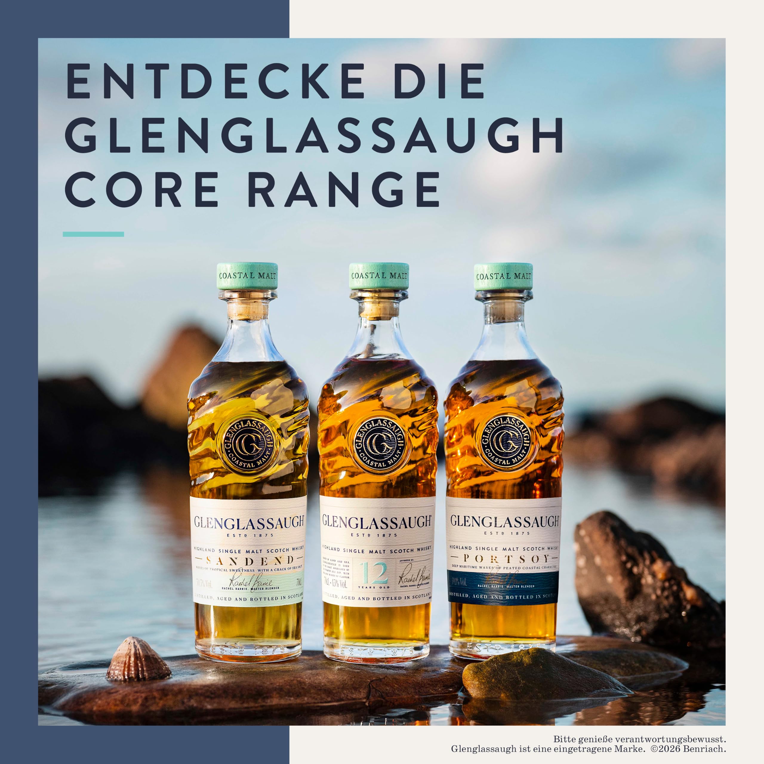 Glenglassaugh 12 Jahre - Premium Single Malt Whisky - Geschenkempfehlung - harmonisch, fruchtig und frisch - 0.7L / 45% Vol.