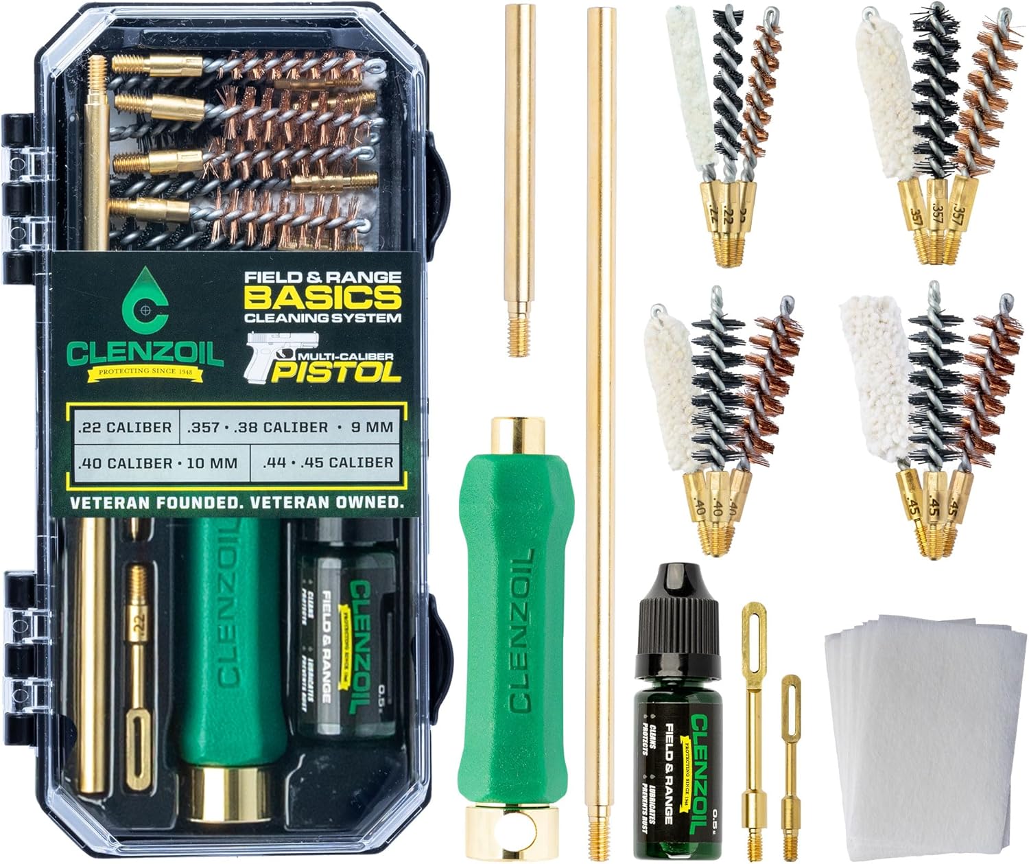 Clenzoil pistol cleaning kit for 22 | 9mm | 380 | 40 | 45