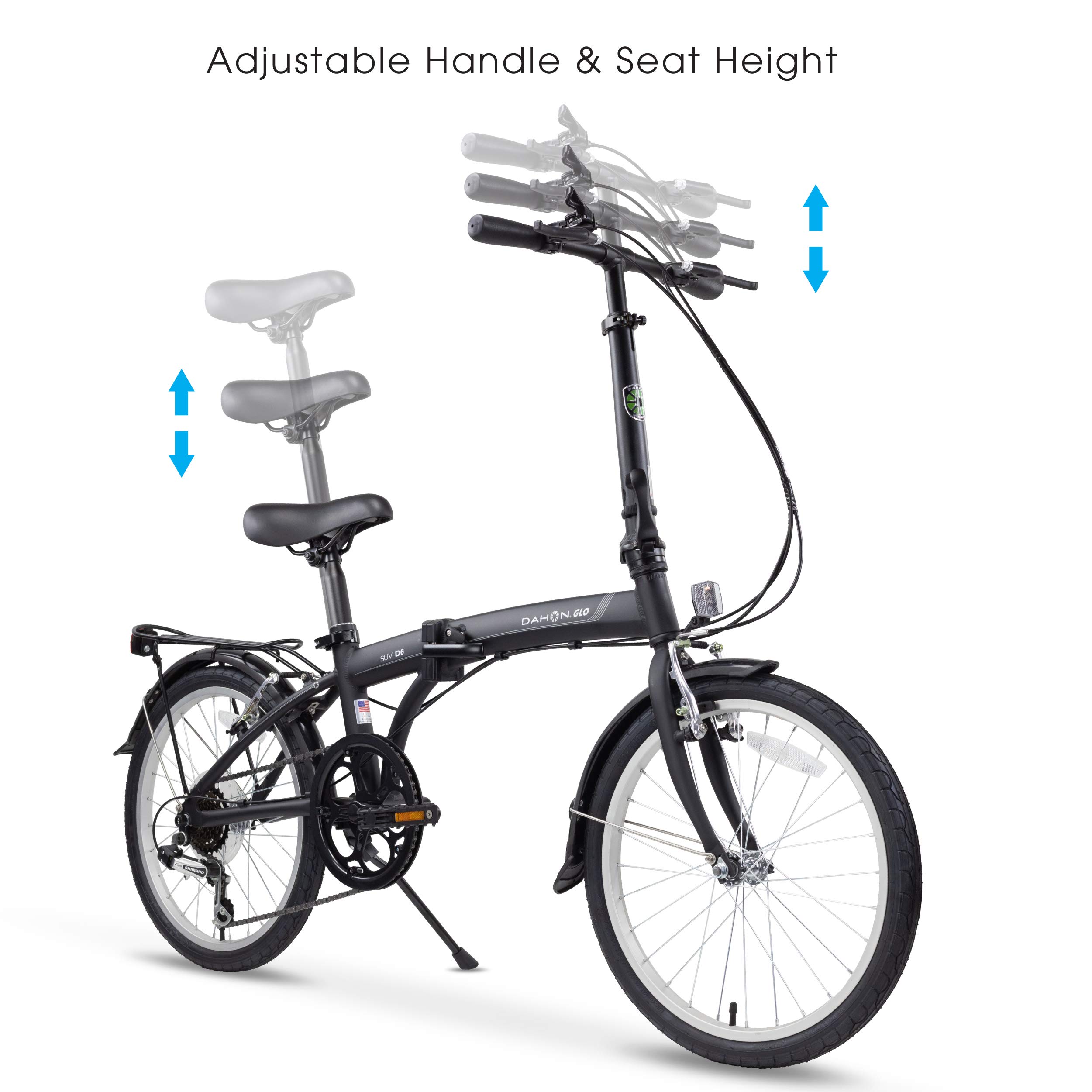 Dahon Suv D6 Folding Bike Lightweight Aluminum Frame 6 Speed Shimano Gears Foldable Bicycle For Adults Black Buy Online At Best Price In Uae Amazon Ae