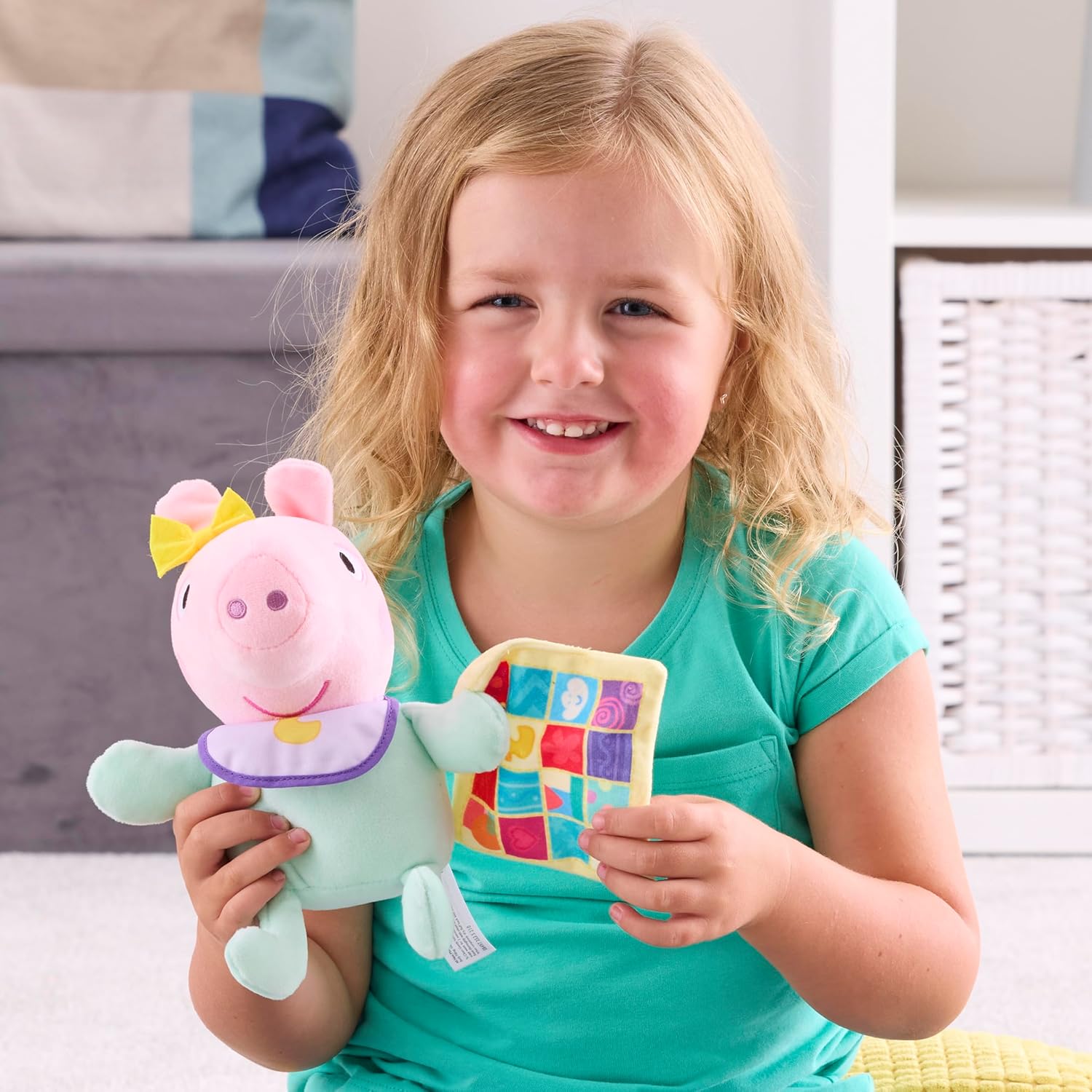 Peppa Pig Baby Evie with Blanket, Plush Toys, Baby Toys