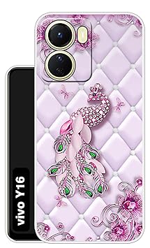 Case Club Silicone Designer Case For Vivo Y16 Back Cover Printed - D5249, Rose Gold