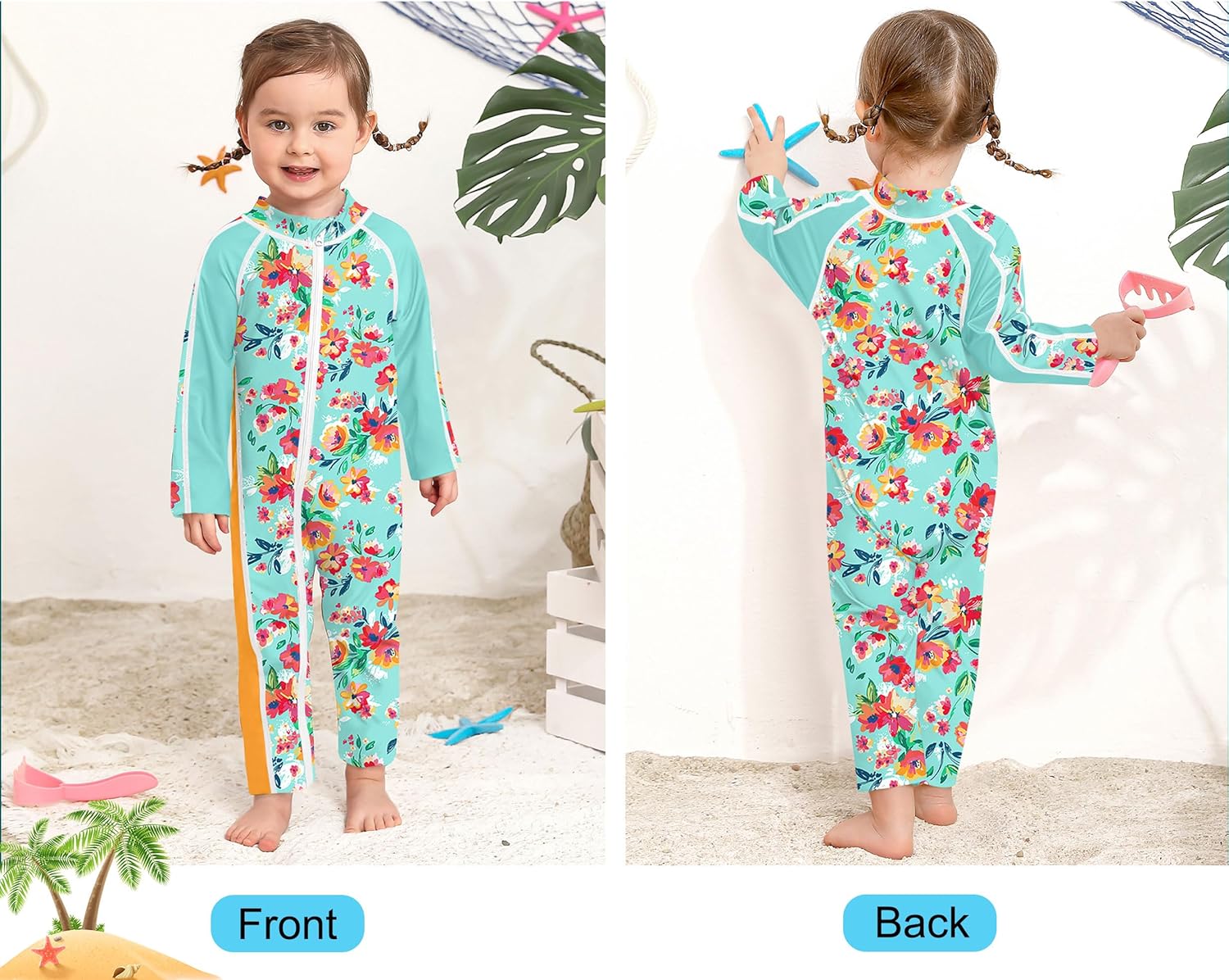 BesserBay Unisex Baby Swimsuit UPF 50+ One Piece Rash Guard 0-36 Months - Image 7