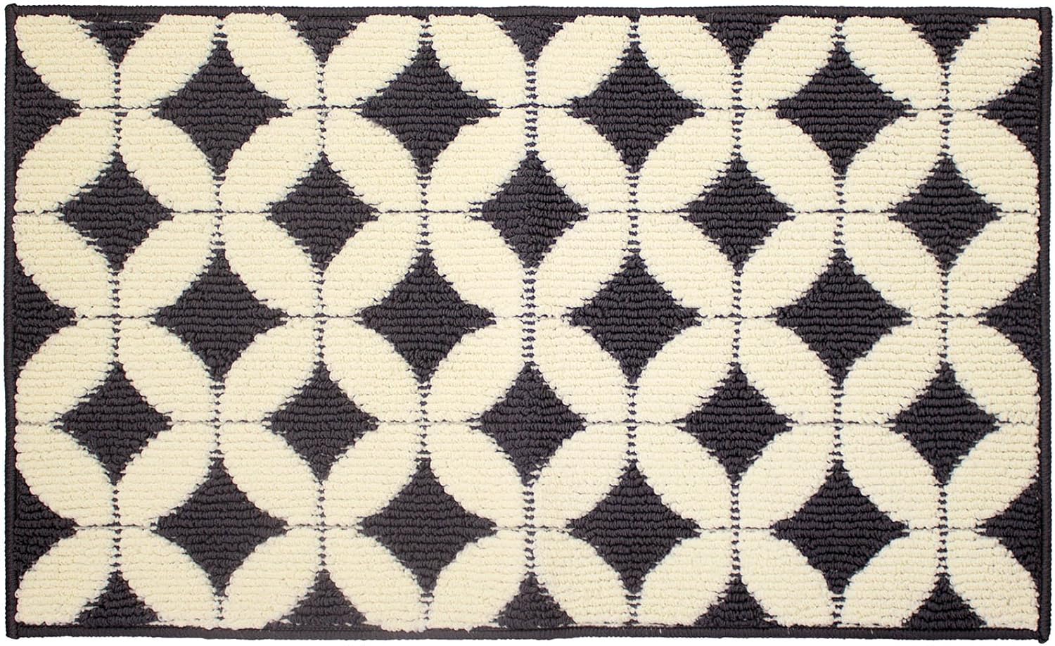 Jean Pierre New York Ibiza 20 x 34 Loop, Dark Grey/Ivory Accent Rug