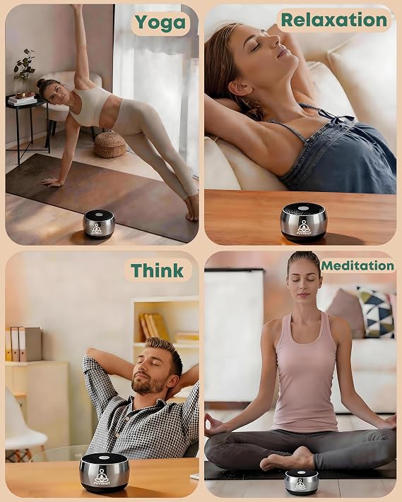 Sound Frequency Machine,PUVIDJUT Meditation Tone Healing Device - Solfeggio Bath for Yoga, Mindfulness,Meditation Singing Therapy System of Chakra and Stress