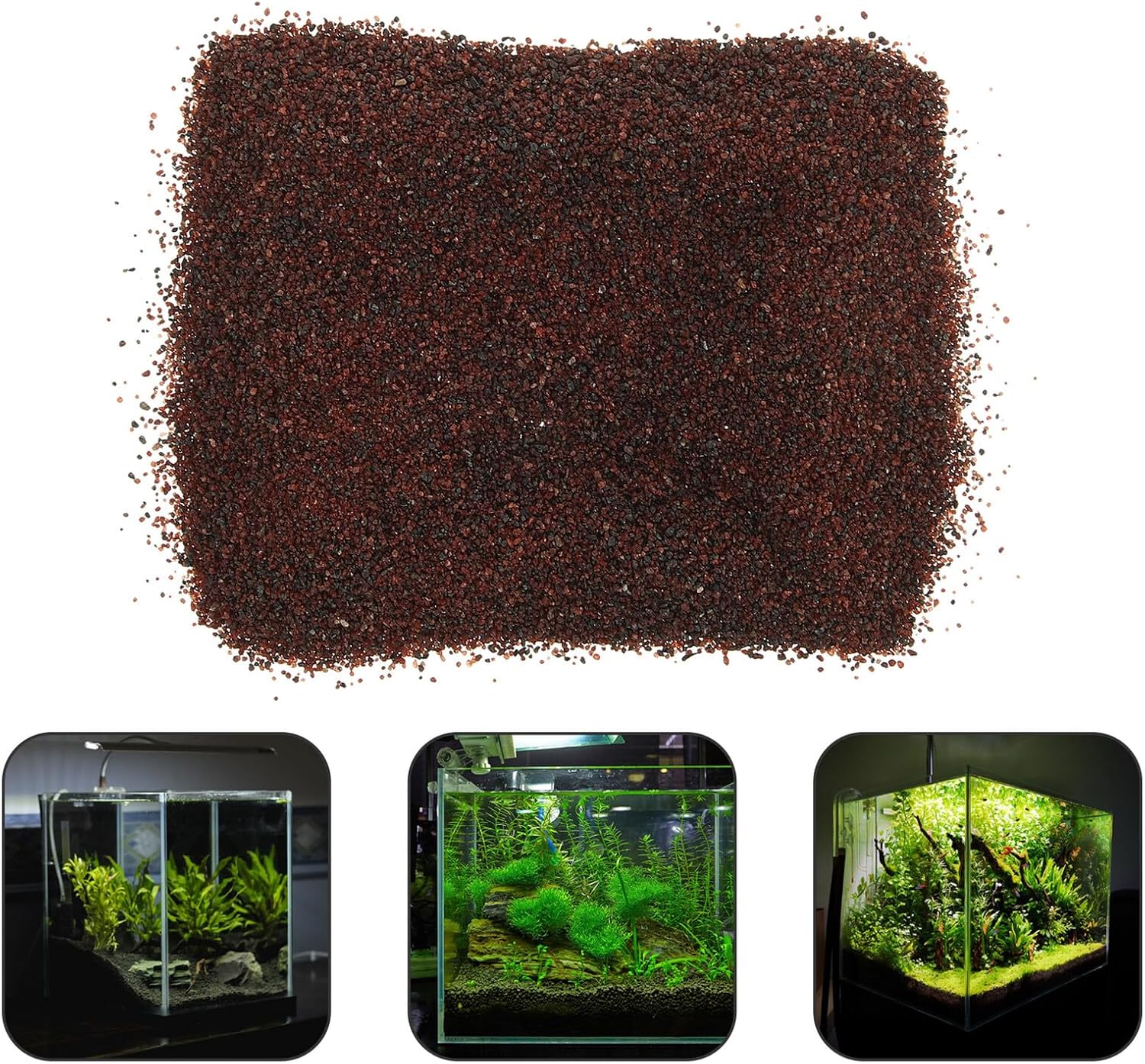 Levemolo Natural Aquarium Gravel Substrate 500g Fish Tank Bottom Sand for Aquascaping and Vase Fillers, Multi-Function Decorative Stones for Aquarium Plants and Fish Tank Landscaping