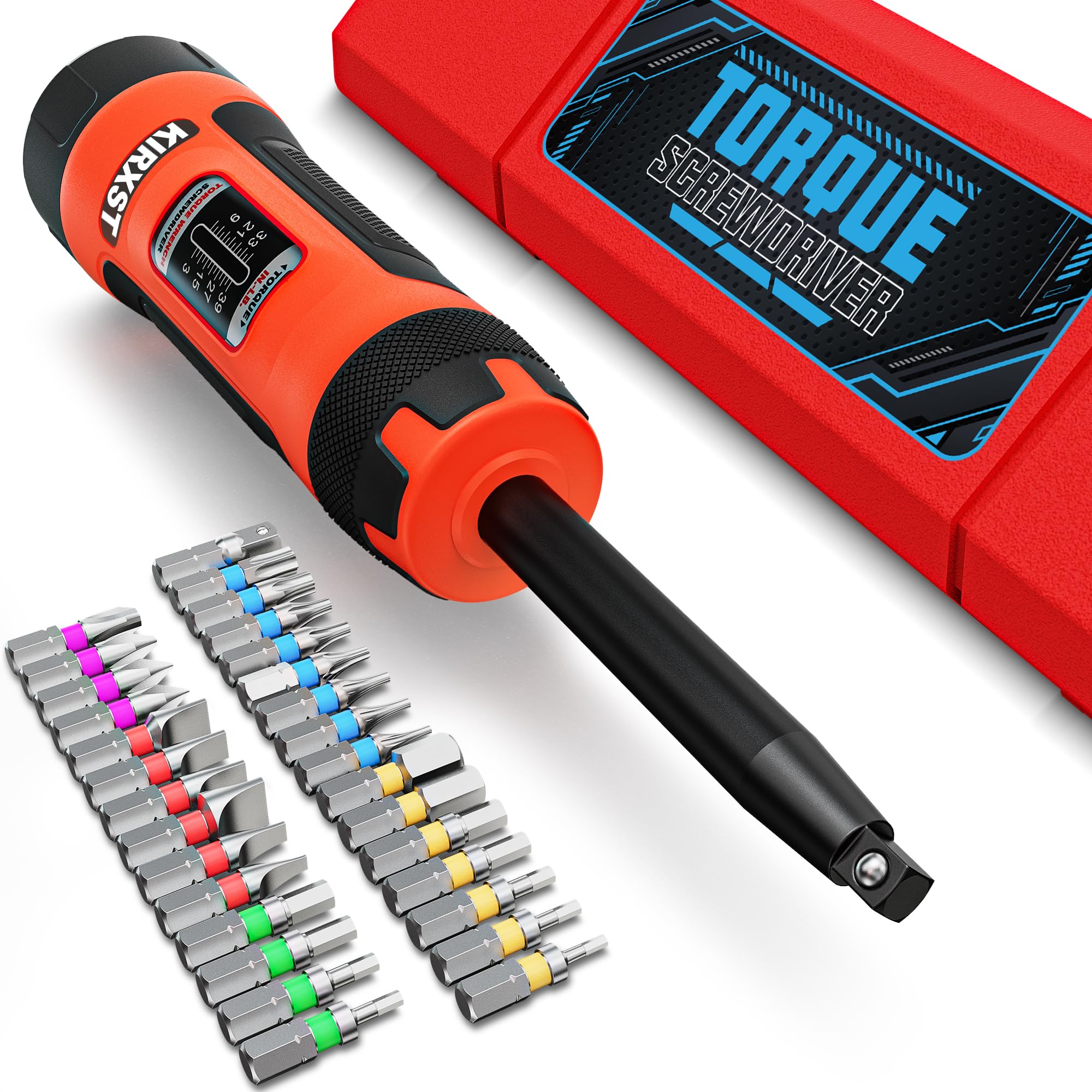 Tournevis dynamométriques 6,35mm à tige longue avec embouts S2 pour vélo