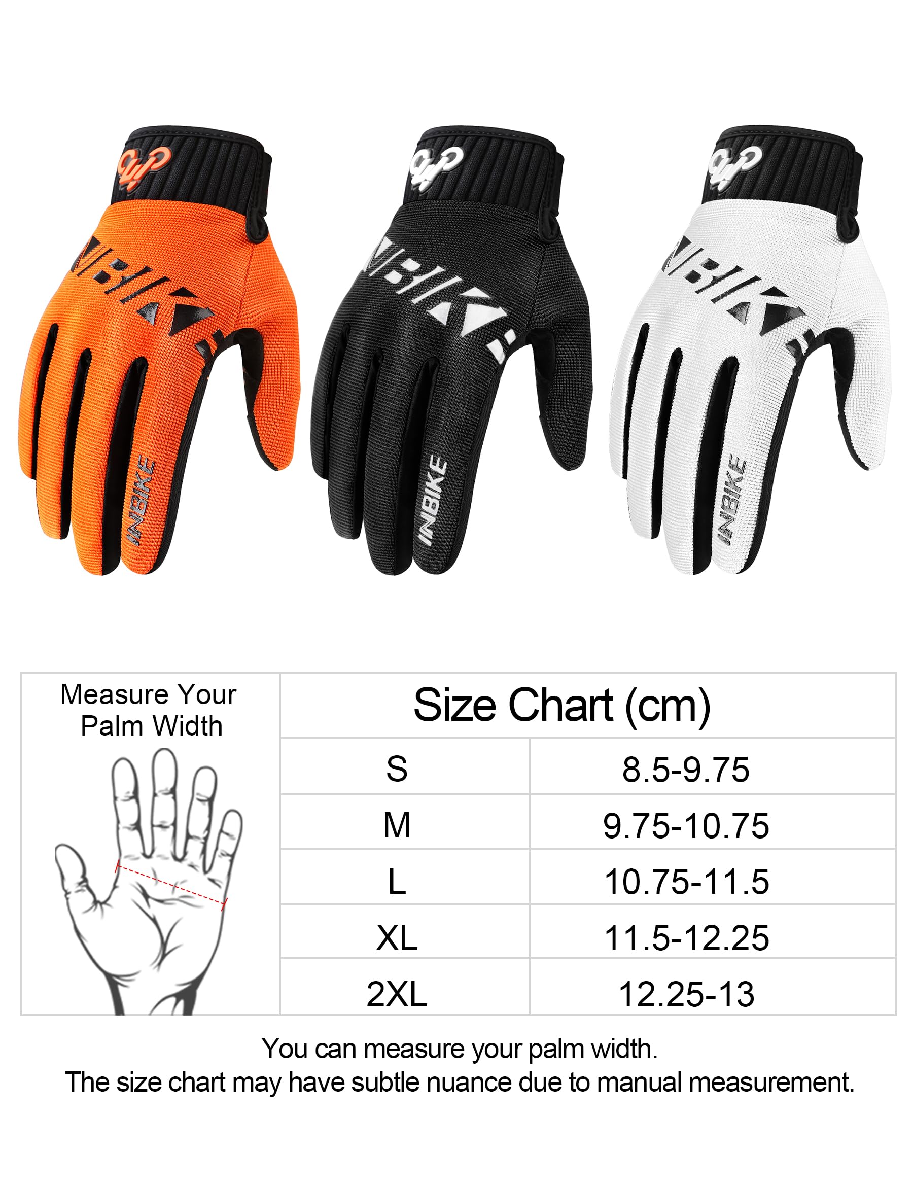 INBIKE Gants de Cyclisme Respirant Homme Antidérapants Antichocs Rembourré EVA pour VTT Velo Route
