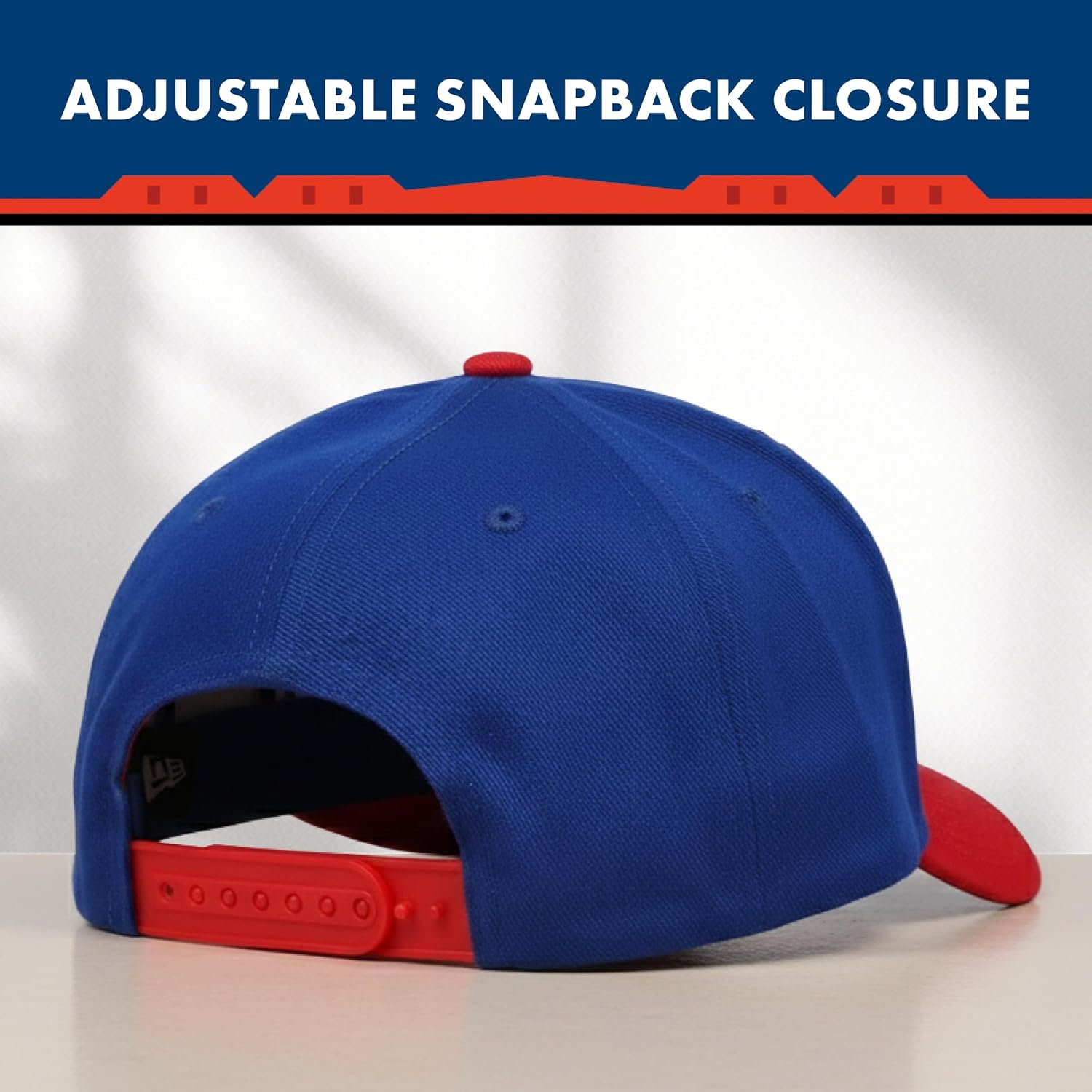 DC Comics Superman Baseball Cap, Adult Adjustable Snapback Hat with Flat Brim for Men and Women, Embroidered Logo, Navy, One Size - Image 4