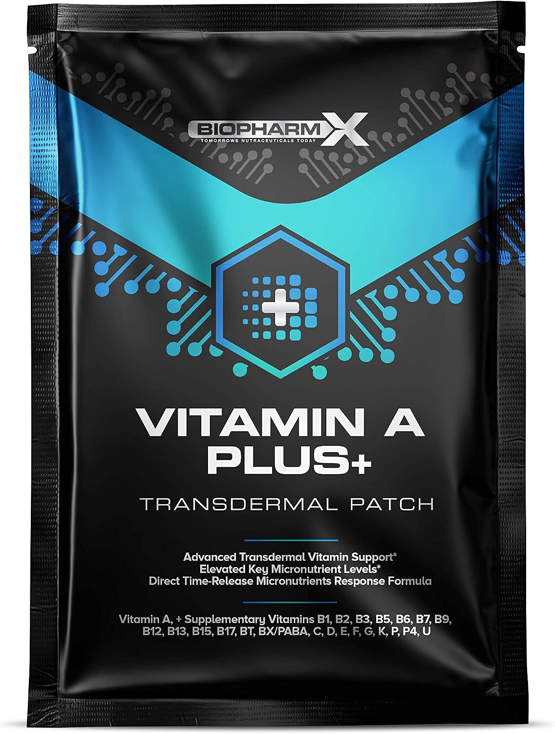 Vitamin A 1000mcg Patch (1 Month Supply) High Strength & Maximum Bioavailability Vitamin A Supplement