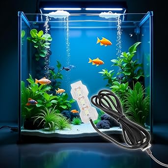 ضوء Led صغير لحوض السمك باللون الأزرق، ضوء Led لحوض السمك للنباتات العذبة، ملحقات حوض السمك، الأسماك ولوازم الحيوانات الأليفة المائية [فئة الطاقة أ]