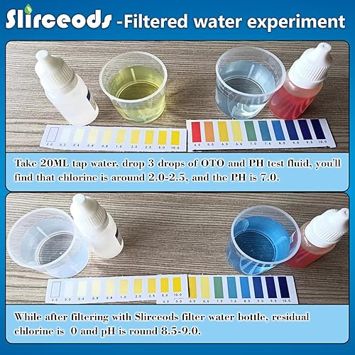 Miniatura 6 de Slirceods Botella de agua con filtro botella de agua filtrada prémium de 26 onzas botella de filtro de agua portátil botella de filtro de agua para
