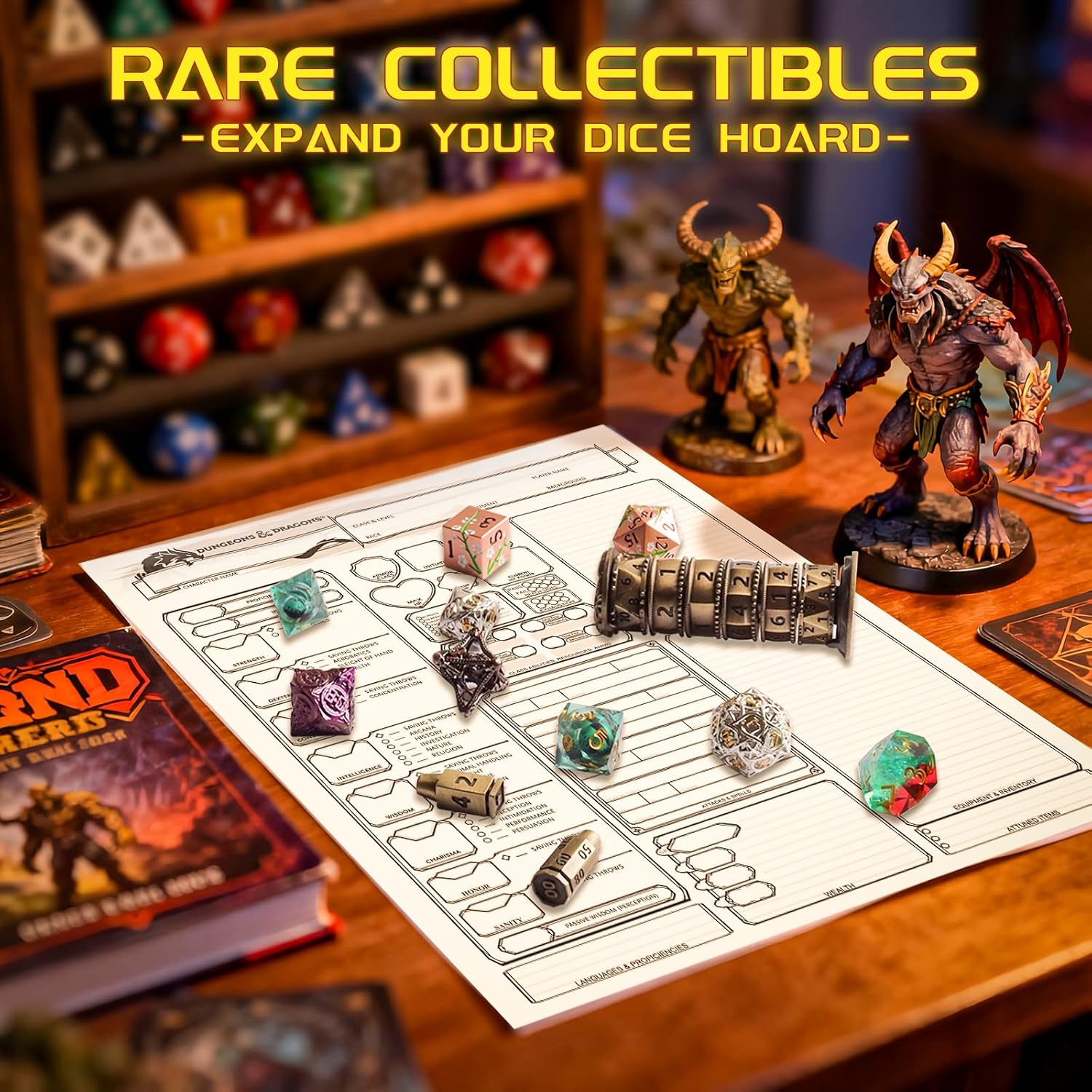 Mystery Oddity Dice Pack – Random Premium RPG Dices for TTRPG Gamers & Dice Goblins | Die Blind Bag with Velvet Pouch, Coin & Pin | Unique Gift for DND Player & DM