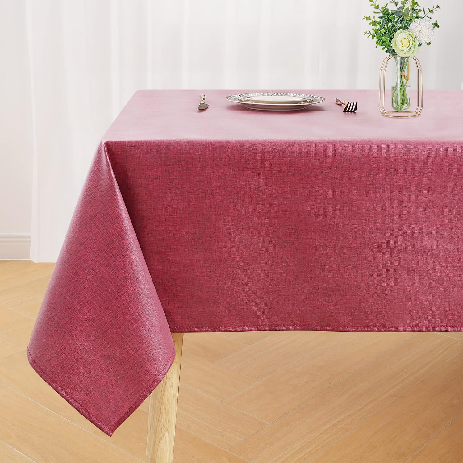 Homaxy Wasserdicht Leineneffekt Tischdecke