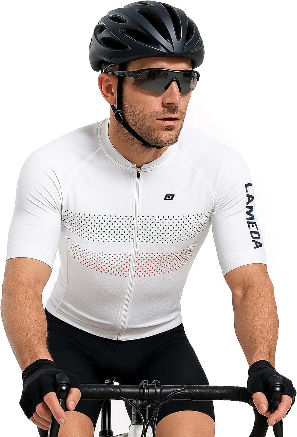 LAMEDA Men's Cycling Jersey Breathable Lightweight Short Sleeve Elastic Pro Road Bike Shirt Full Zip - Image 6
