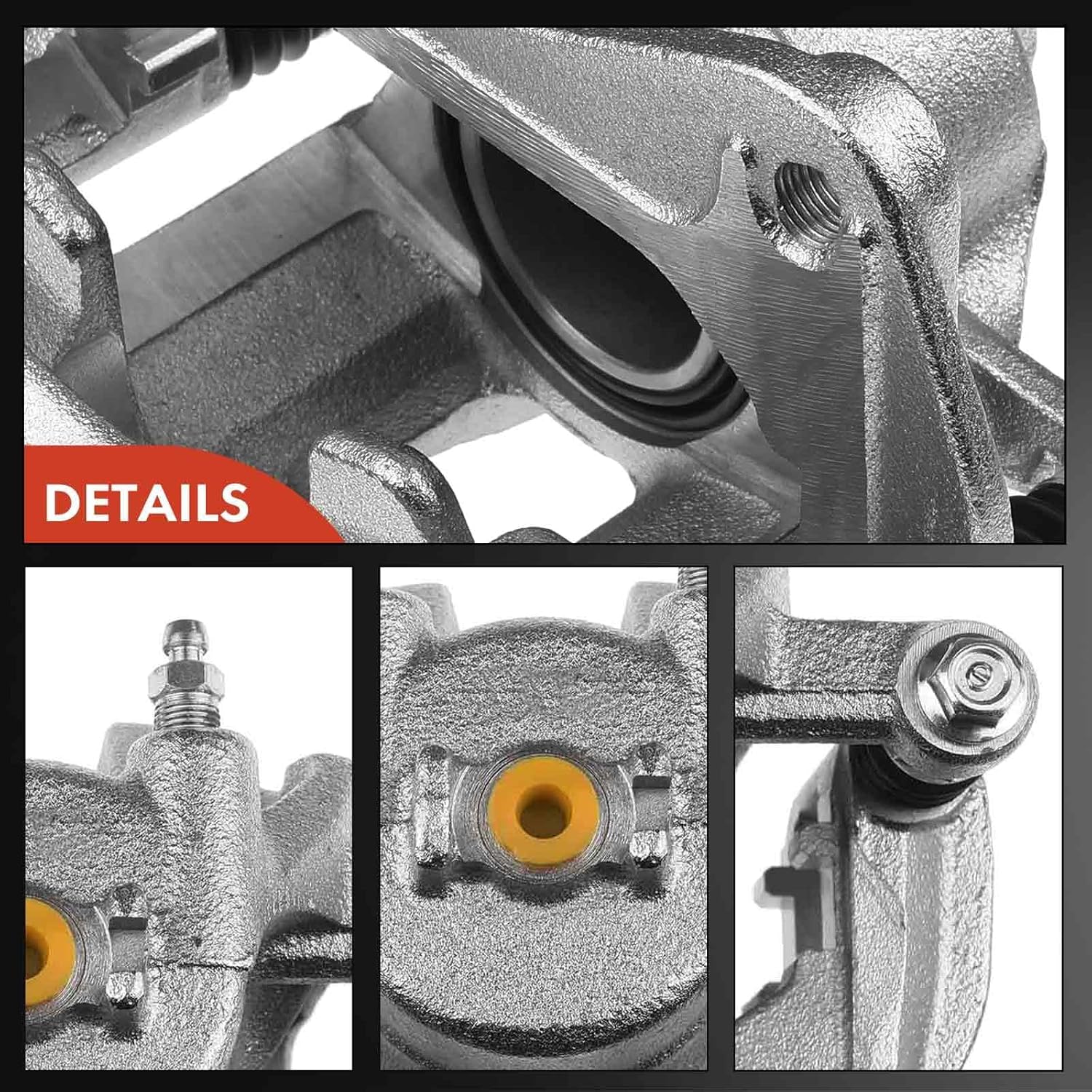 A-Premium Disc Brake Caliper Assembly with Bracket Compatible with Select Hyundai and Kia Models - Accent 2018-2021, Rio 2012-2020, L4 1.6L - Front Right Passenger Side