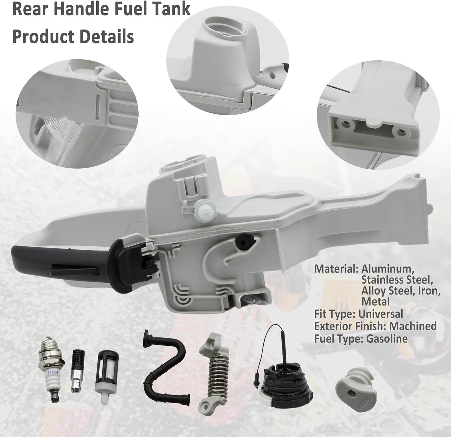 ASTROSYNC Fuel Gas Tank Rear Handle Assembly Fit For Stihl Farm Boss MS261 MS271 MS271C MS291 MS291C Chainsaws, Rear Handle Fuel Tank Replace 1141 791 1030