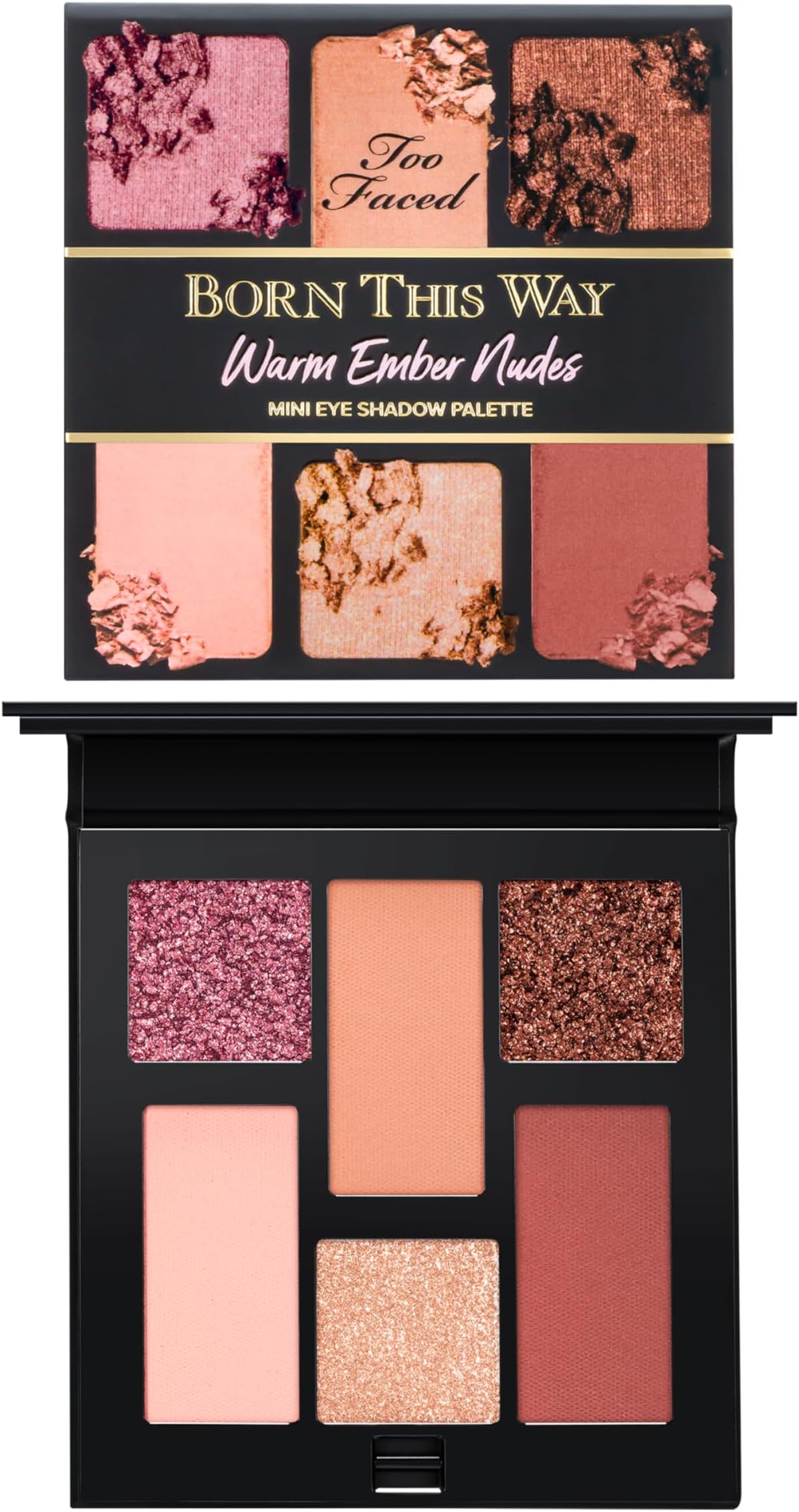 Born This Way Natural Nudes Mini Eye Shadow Palette Makeup | Creamy, High Pigment Matte + Shimmer Shades, 0.2 Ounce