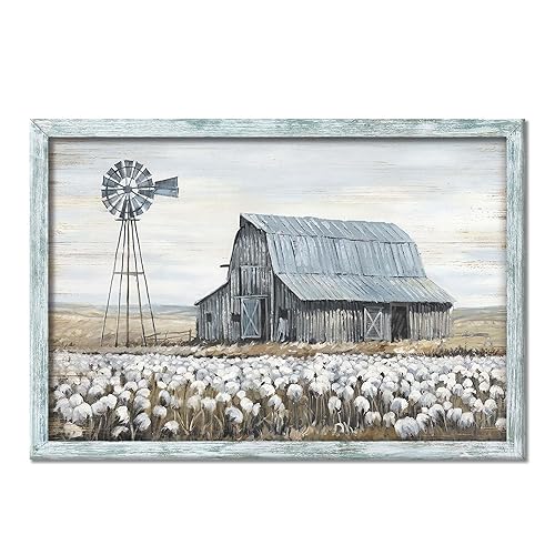 Rustic Barn & Windmill Wall Art - Farmhouse Pictures with