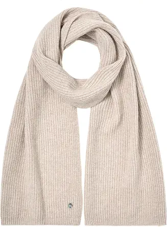 KVSS 100% Pure Cashmere Rib Scarf for Women Knit Scarves