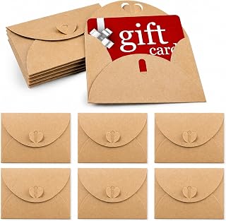 HANSGO 100 PCS Mini Gift Card Envelopes, 4X2.8 inch Gift Card Holders