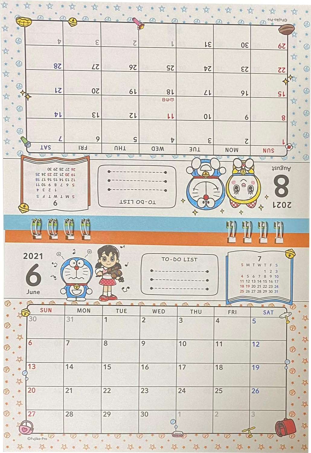 Amazon ドラえもん デスクリングカレンダー 21年版 カレンダー 文房具 オフィス用品