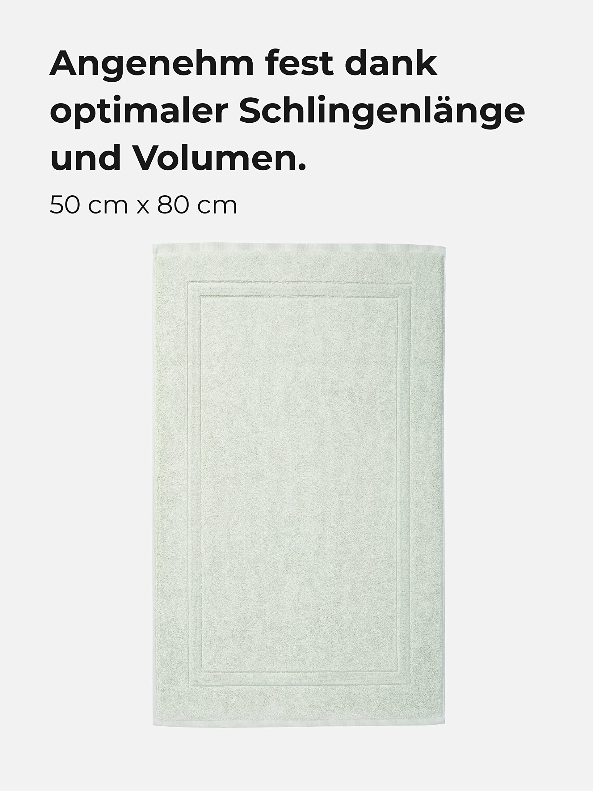 Sowel® Tappeto Bagno, 100% Cotone Biologico, 50 x 80 cm, Prodotto in Portogallo, Verde Menta