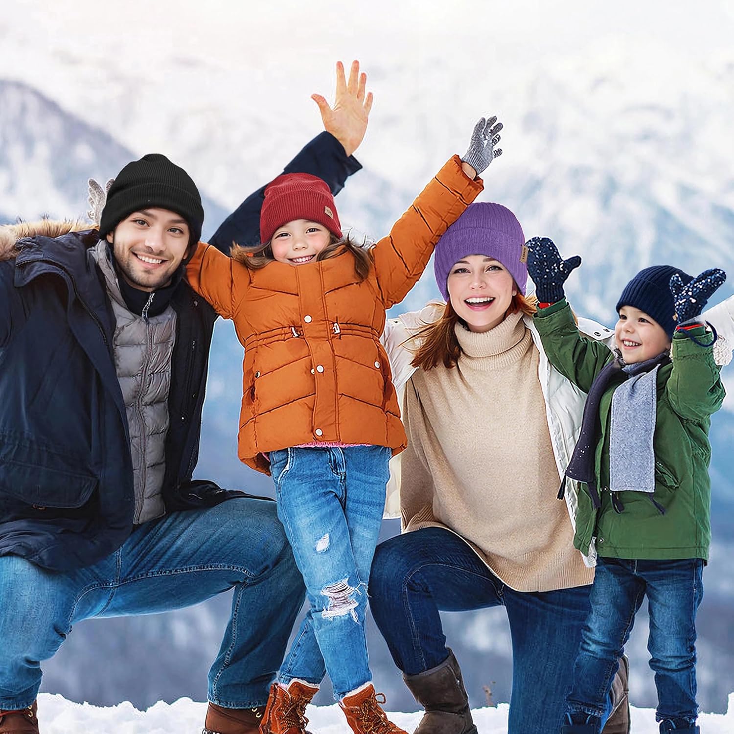 Sukeen Kids Beanie Hat for Boys Girls Ages 4-12 Soft Knitted Hat Seepage Proof Warm Skull Cap for Daily Outdoor