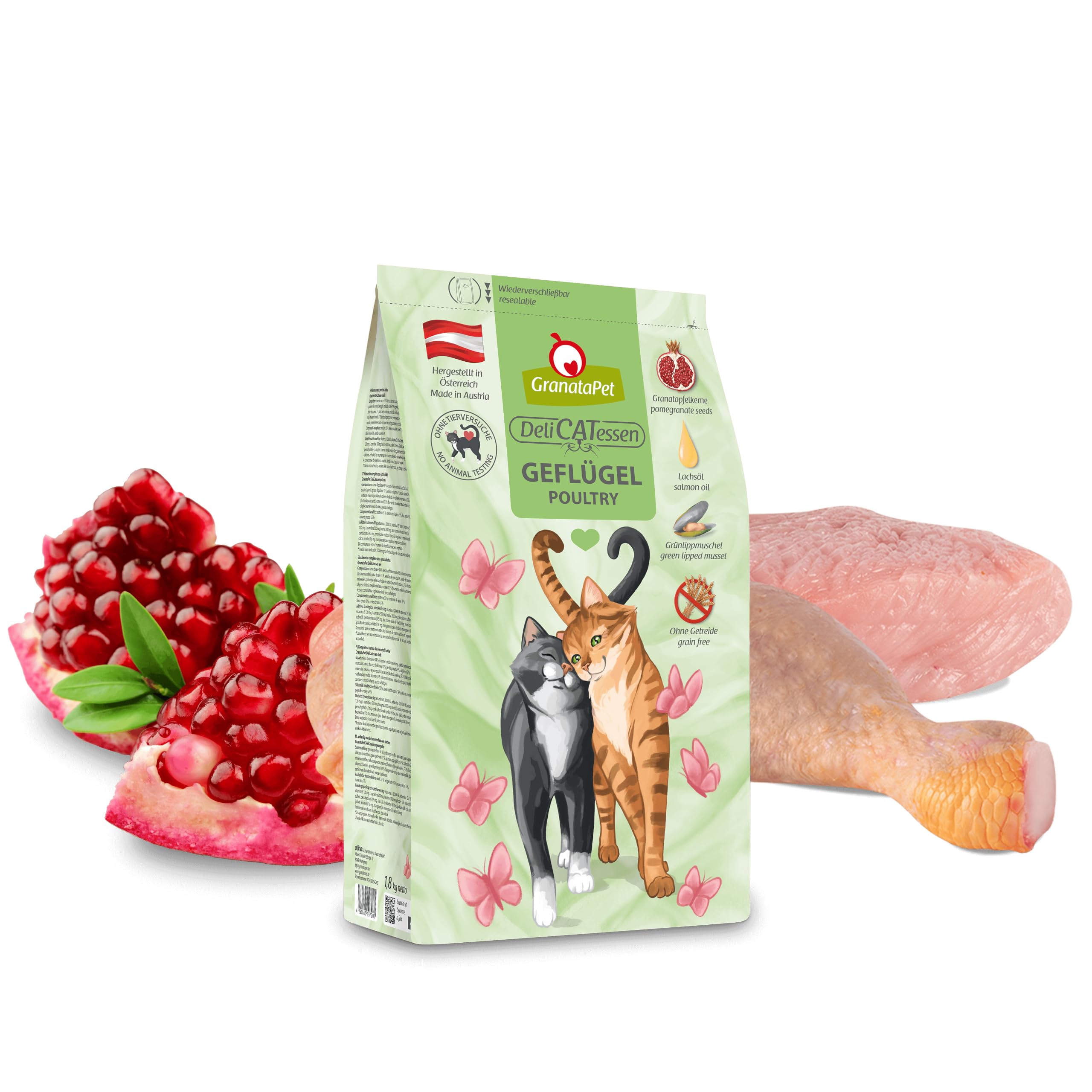 GranataPet Delicatessen - Alimento seco para Gatos, Comida para Gatos, pienso Completo sin Cereales y sin azúcares añadidos, 9 kg