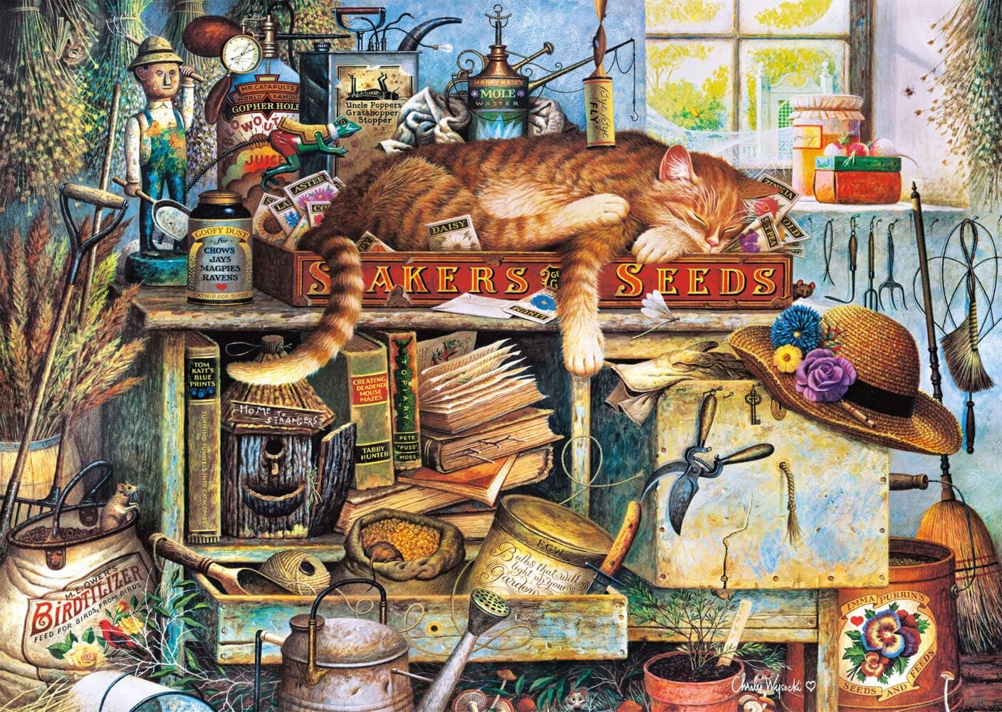 Schmidt Spiele 59992 Charles Wysocki, Remington The Gardener, 1000 Piece Jigsaw Puzzle, Multi-Colour