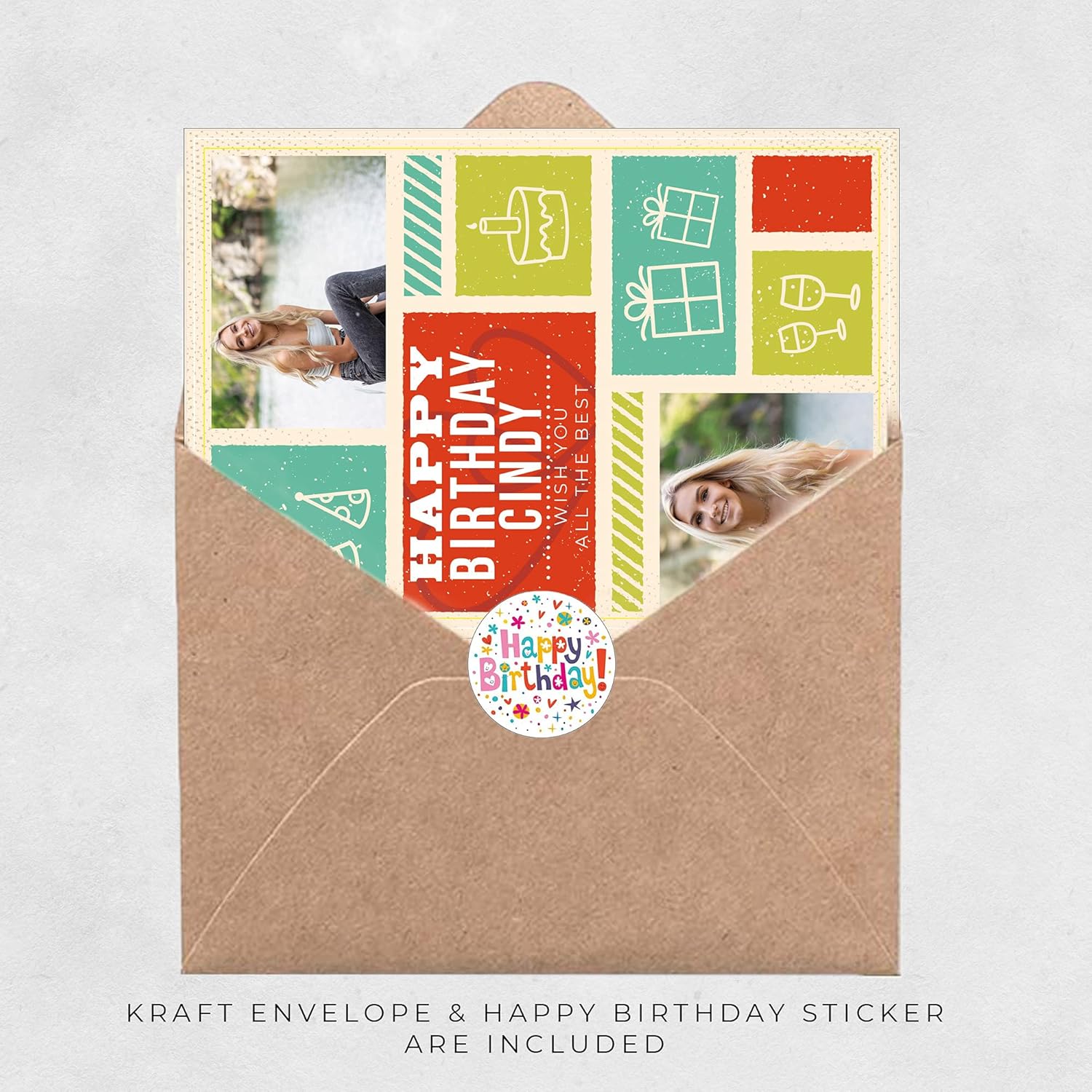 Personalized Birthday Card – Custom Photo Greeting Card, Handmade Happy Birthday Card, Customized Gift for Him/Her - Image 3
