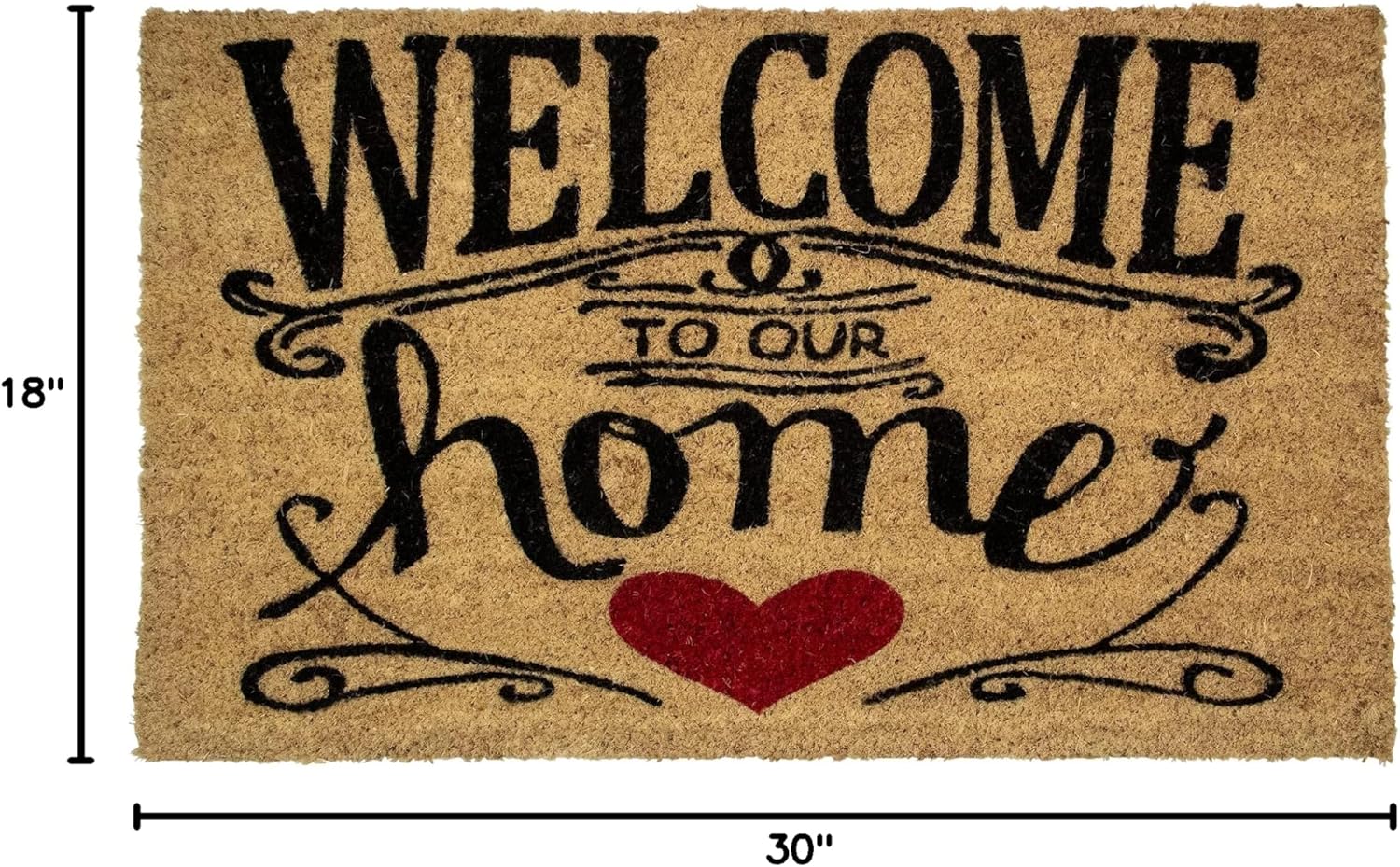 Northlight Coir Welcome to Our Home Doormat 18" x 30"