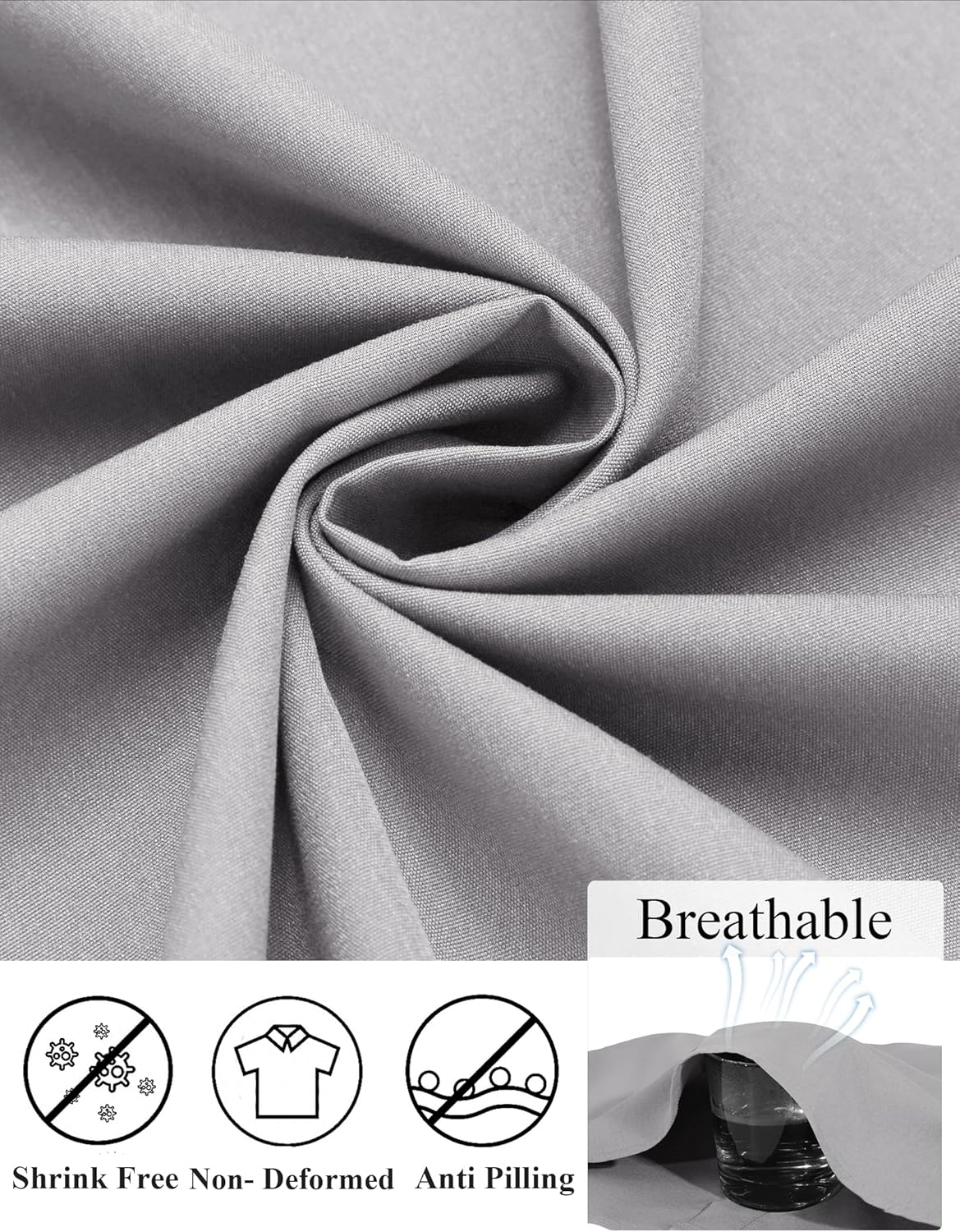 COOFANDY Men's Dress Shirts Long Sleeve Button Down Formal Shirt Regular Fit Solid Business Casual Shirts Medium Light Grey image 5 of 5 B0D8L2Z9NK