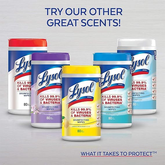 Lysol Disinfectant Spray, Sanitizing and Antibacterial Spray, For Disinfecting and Deodorizing, Crisp Linen, 19 fl oz (Pack of 4)