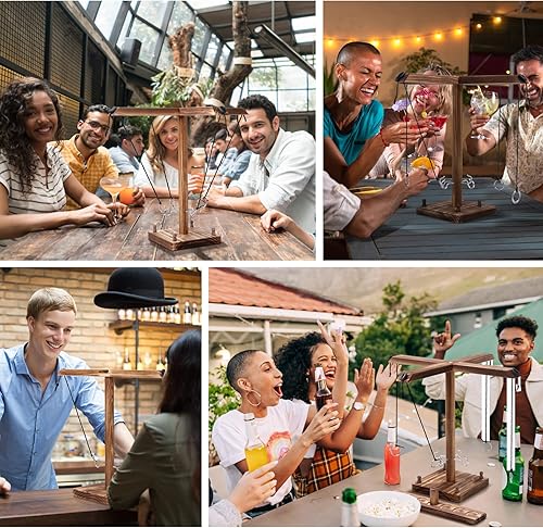 Miniatura 6 de Peradix Juego de lanzamiento de anillos para niños, diversión en interiores y exteriores, juego de césped para familias y adultos, fácil de