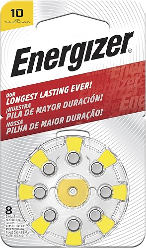 Energizer AZ10 1.4v Zinc Air Hearing Aid Battery 8-Piece Set