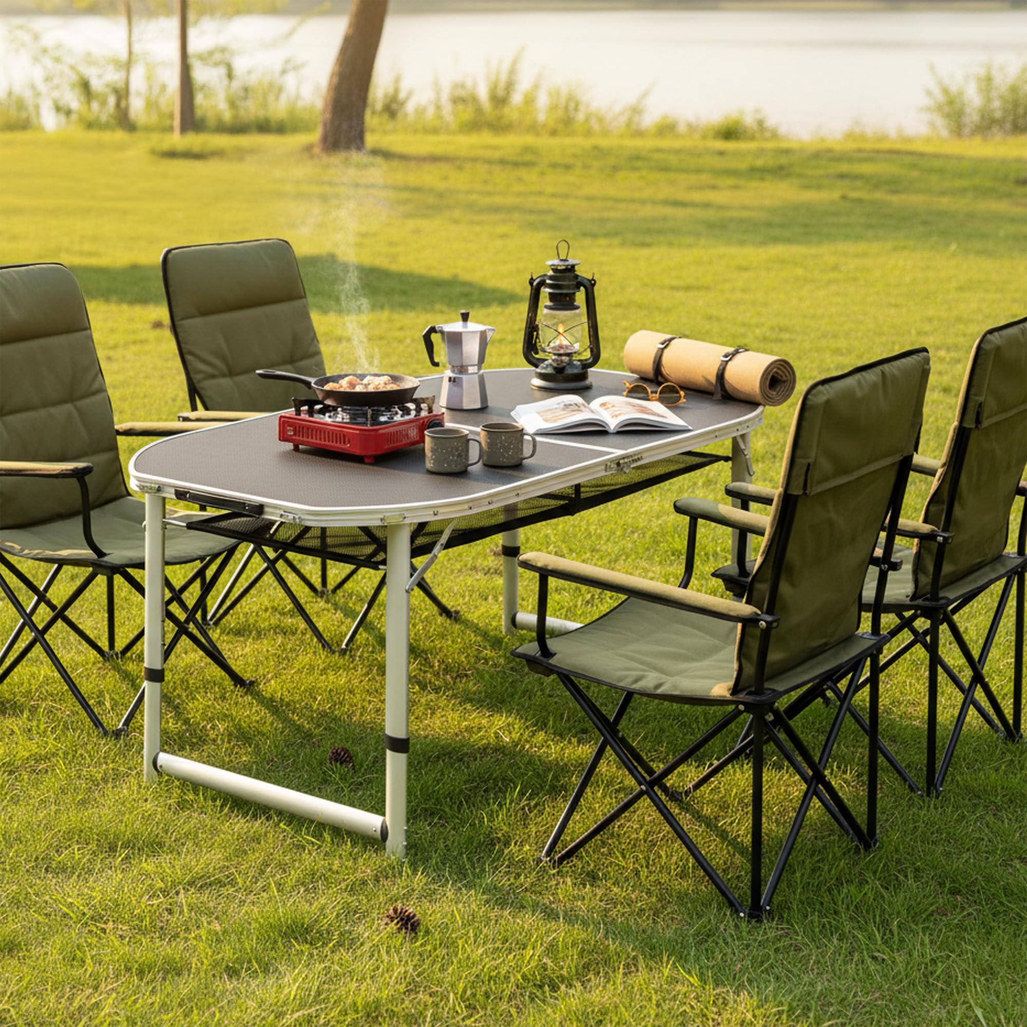 CampFeuer Aluminium Campingtisch für 6 Personen