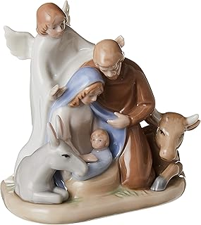 Cosmos Gifts 10520 Mini Holy Family with Angel Figurine, 3-3/4-Inch