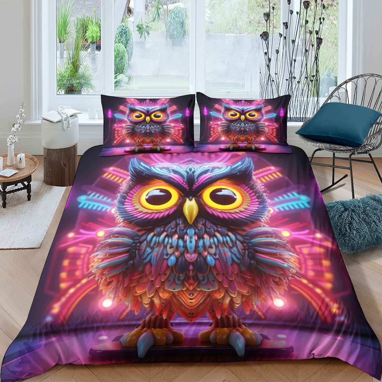 Housse de couette 200x200 cm Nighthawk en microfibre avec fermeture éclair pour lit double