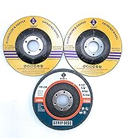 Vista 1 de SIGNI Juego de pulido y pulido de aluminio, 4-1/2" de diámetro, eje de 7/8", carburo de silicio y ruedas de nailon, compatible con amoladora angular